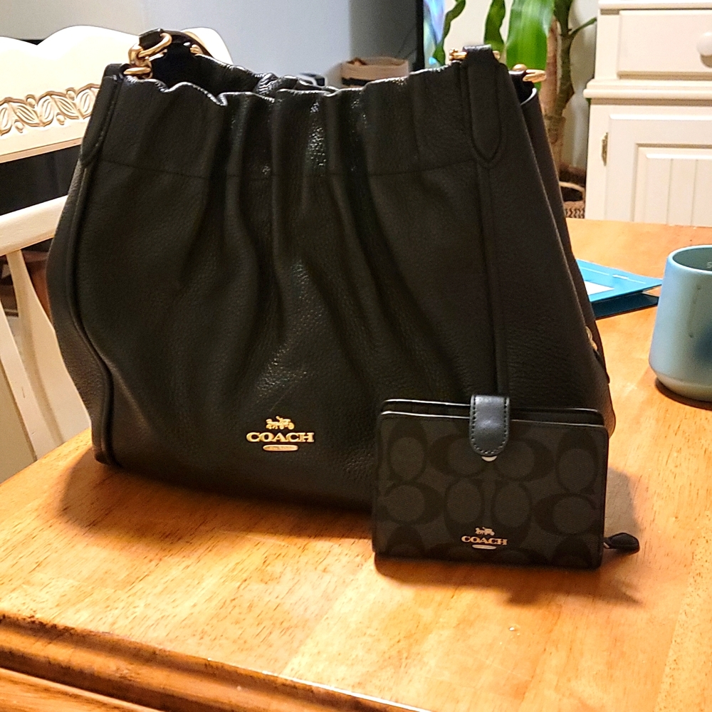 Black coach purse